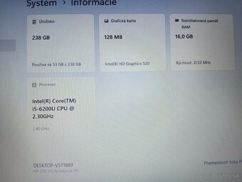 predám Hp 250 g5 , Intel® Core™i5 , ssd , 16gb ram - 5