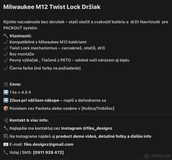 Milwaukee M12 Twist Lock Holder - 5