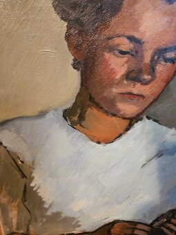 Olejomaľba - Katalánska škola - Žena s klasmi - 5