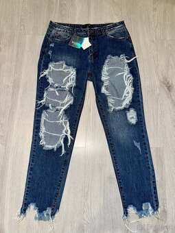 missguided stylove roztrhane dzinsy-rifle s visackou - 5