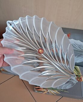 Sada sklenených servírovacích mís Palm Leaf od Walter Glas - 5