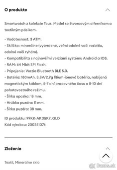dámske Smart hodiny zn. TOUS - 5