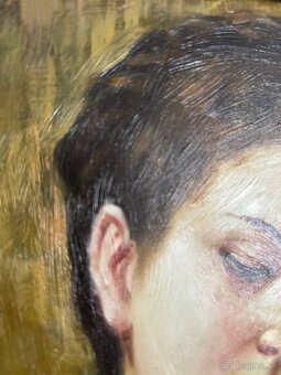 Obraz, Dívka, olejomalba 28x33 - 5