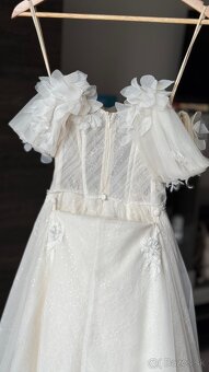 Luxusné svadobné šaty LUCE SPOSA – veľkosť 32–38, nude farba - 5
