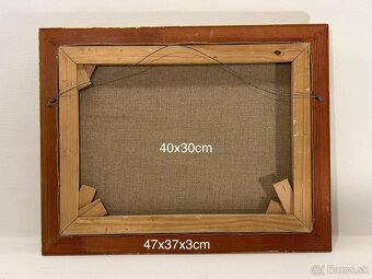 Olejomaľba chalupky s dievčatkom - 5