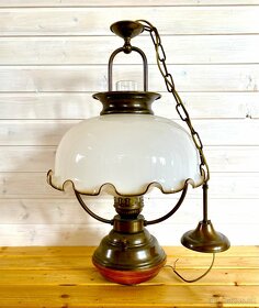Stará krásná mohutná lampa ve stylu petrolejky - 5