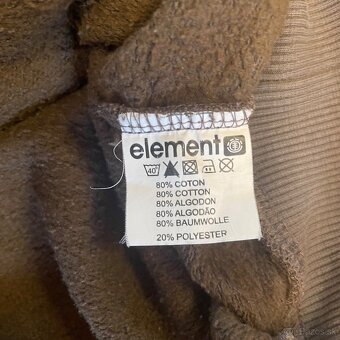 Element mikina s kapucňou | hnedá/žltá | M | streetwear retr - 5