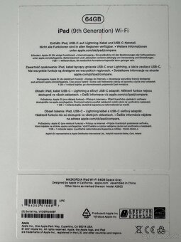 Ipad 9 gen 10,2" Wi-Fi 64gb - 5