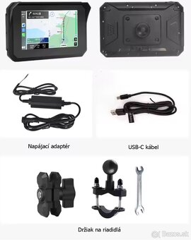 Motocyklová 5" GPS navigácia Android + Apple - Iphone - 5