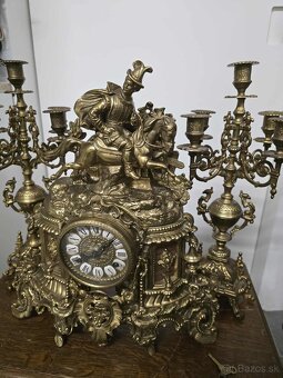 Krbove hodiny a svietniky jazdec na koni cislo 16 - 5