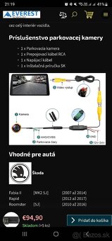 Predám cúvaciu kameru v madle kufra Škoda - 5