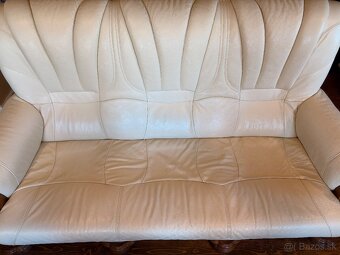 Sedacia kožená suprava dub masív - 5