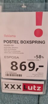Manželská posteľ Boxspring - 5
