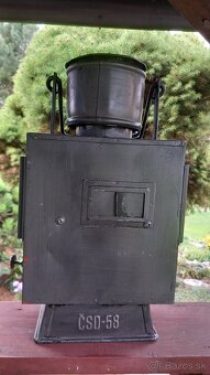 Starožitná železničiarska petrolejová lampa - 5
