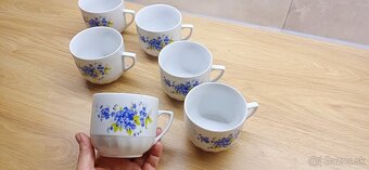 Nezábudky- sada 6 hrnčekov, porcelan Dubí - 5