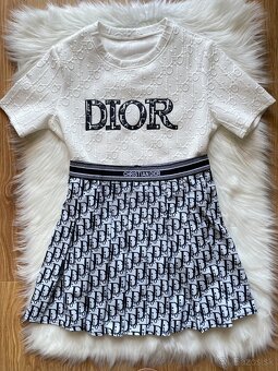 Dior Súprava - tričko +sukňa - biela - 5