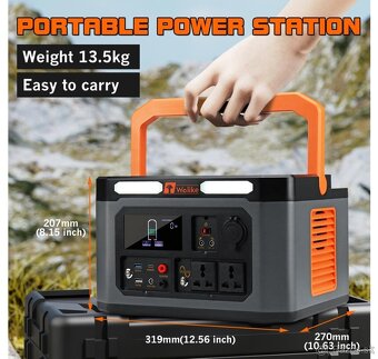 Generátor energie - špičková hodnota 1 500W, 1598,4Wh - 5