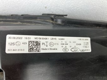 ŠKODA SUPERB 3 III LIFT 2019- ĽAVÉ PREDNÉ SVETLO FULL LED - 5