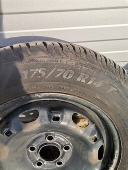Letne pneumatiky 175/70 r14 plechove disky 5x100 - 5