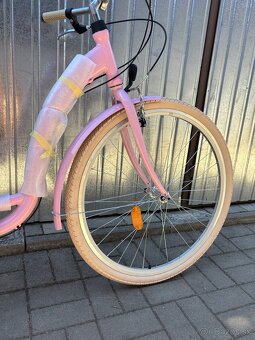 Dámsky retro bicykel KrossLe Grand Lille 28” ružovej farby - 5