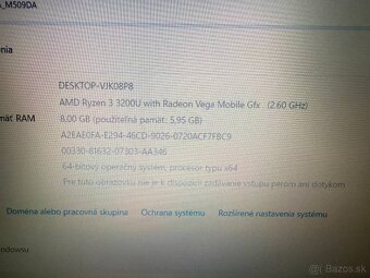 Notebook ASUS M509DA Ryzen 3 / 8GB RAM / 256GB SSD - 5
