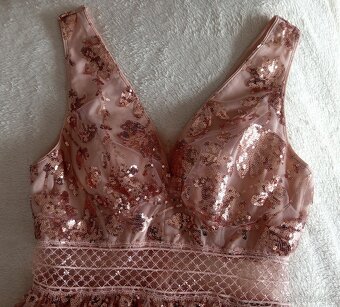 Šaty na ples, stužkovú, svadbu  - veľkosť 36/38 - 5