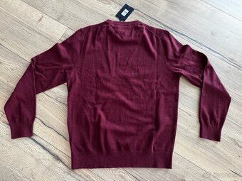 Pánsky sveter Tommy Hilfiger vínový L - 5