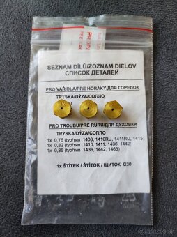 Žehlička na žeravé uhlíky, Klínové remene, Dýzy, Čiapočky na - 5