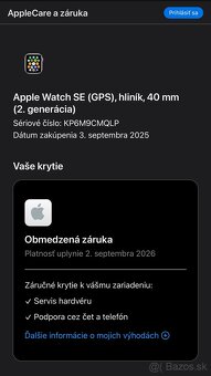 Apple Watch SE 2 (2024) 40mm Starlight - nové - 5