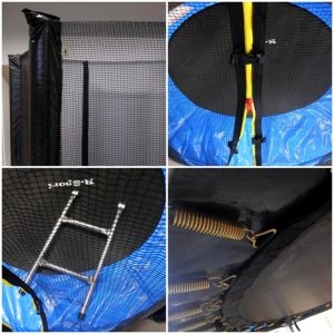 Trampolína do záhrady 183 cm s ochrannou sieťou a rebrík - 5