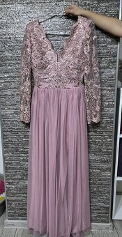 Ružové spoločenské šaty S M XL - 5