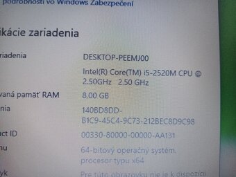 predám Hp elitebook 8460p , Intel(R) Core™i5 , 8gb ram , ssd - 5