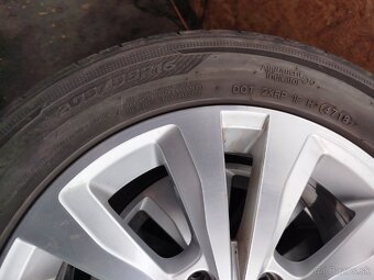 Predám vw disky 5x112 s letnými pneu Hankook 205/55 r16 - 5