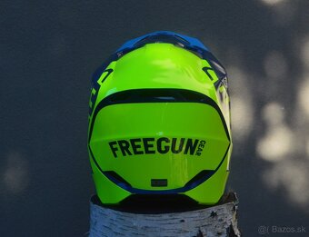 prilba helma okuliare modrá fluo žltá shot freegun ECE 2206 - 5