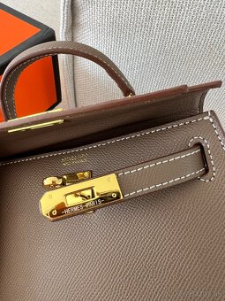 Hermes kelly mini kabelka khaki s krabicou - 5