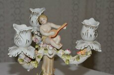 Zámecké porcelánové svícny - pár - 5
