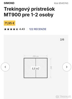 Trekingový prístrešok Simond MT900 pre 1-2 osoby - 5