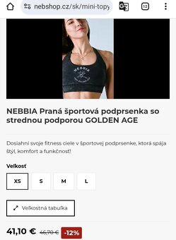 Športová podprsenka/tričko Zn. NEBBIA v. S nová - 5