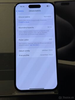Predám Apple iPhone 15 PRO 128GB Modrý Titanium - 5