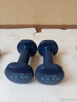Jednoručné fitness činky DECATHLON 2x1kg,2x1,5kg,2x2kg,2x3kg - 5