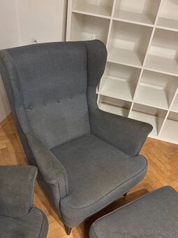 Sivá gaučová súprava IKEA STRANDMON - 5