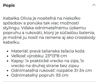 nova kabelka zn. Loro Oro - 5