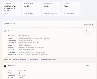 Dell Vostro 5481 /CPU i5 /16GB RAM /256GB SSD - 5