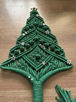 macrame vianočný stromček gold - 5