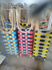Predam drevene sanky retro s operadlom oblukom a šnurkou - 5