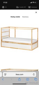 IKEA KURA detska obojstranna postel + baldachyn = darcek - 5