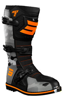 čižmy, topánky mx boty podkolienky camo-oranžové shot - 5