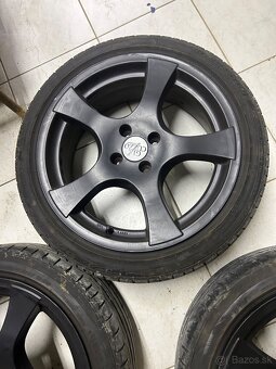 Hlinikove disky 4x100 r 17 letne pneu 205/45 r17 - 5