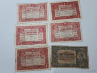 Bankovky 2 korona 1917 seriaA, nad 7000 a klasicke - 5
