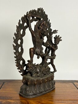 Starožitná bronzová soška Yamantaka (Tibet) - 5